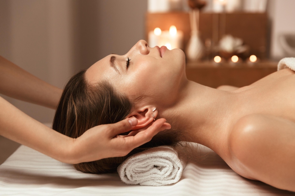 Woman receiving a massage